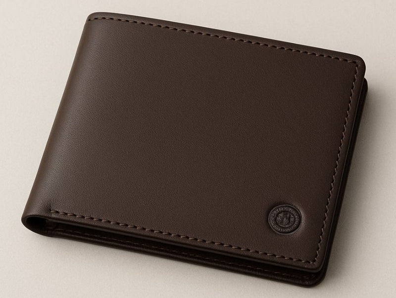 Men Brown Textured Two Fold Wallet