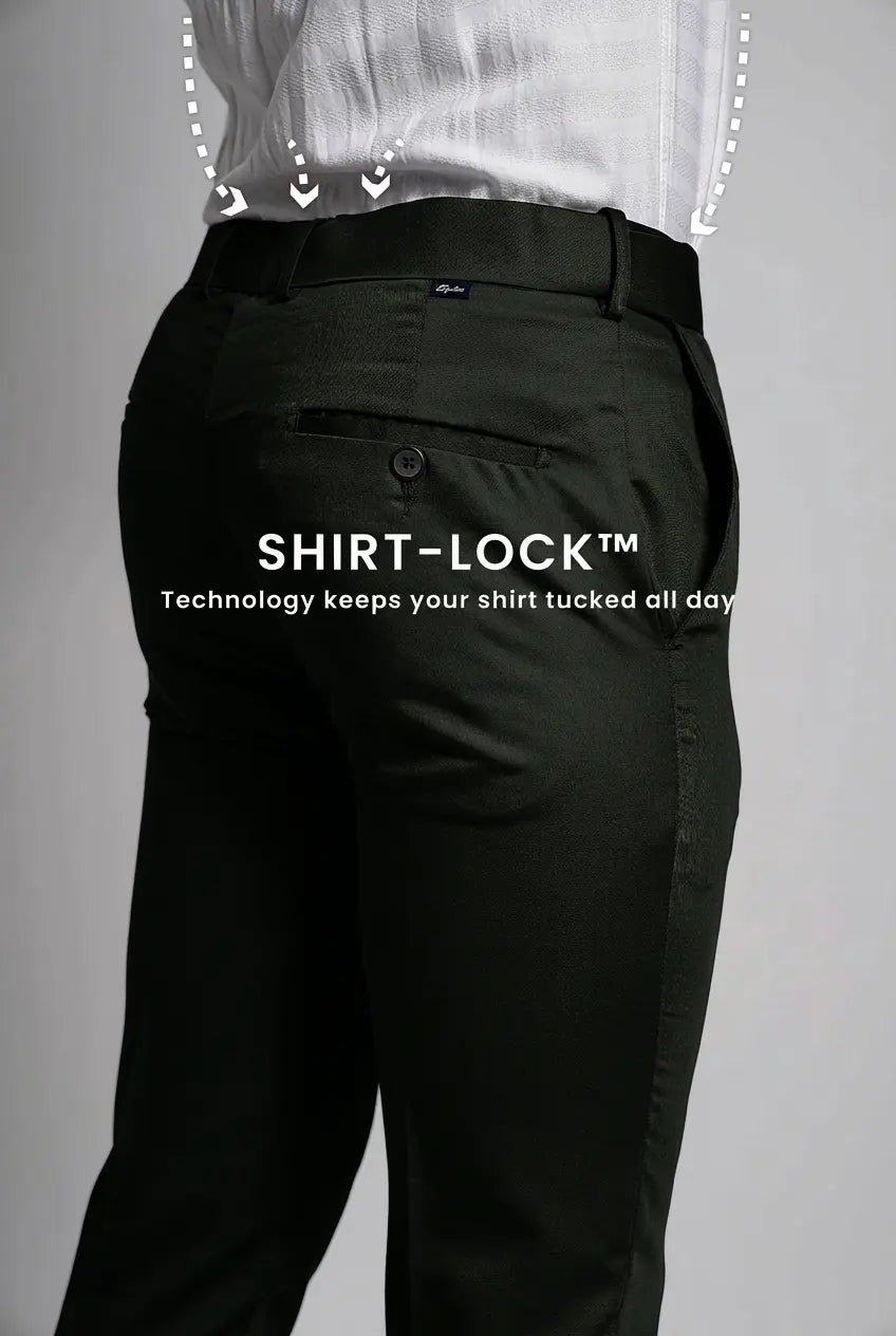 Workflow Pants - Bottle Green (2 Way Stretch Band)
