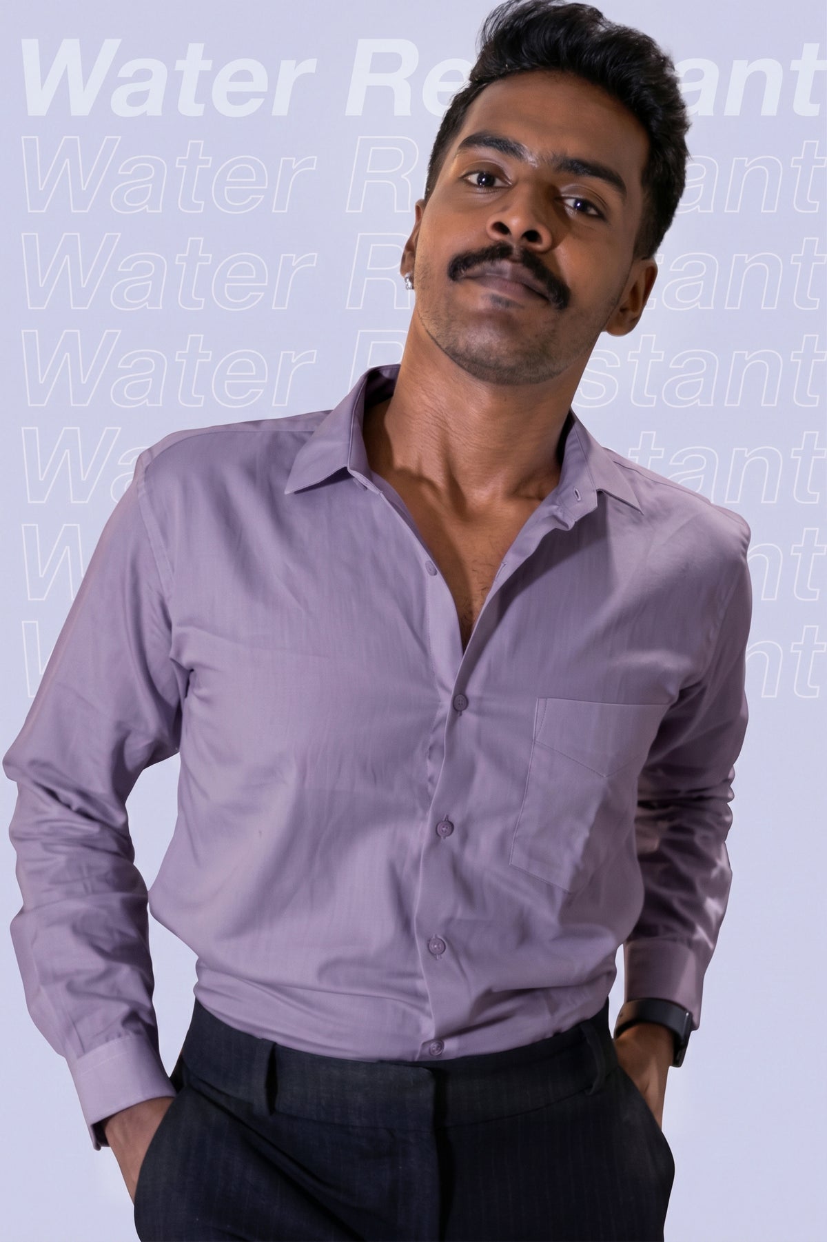 Workflow Water Resistant Solid Shirt - Purple Pink
