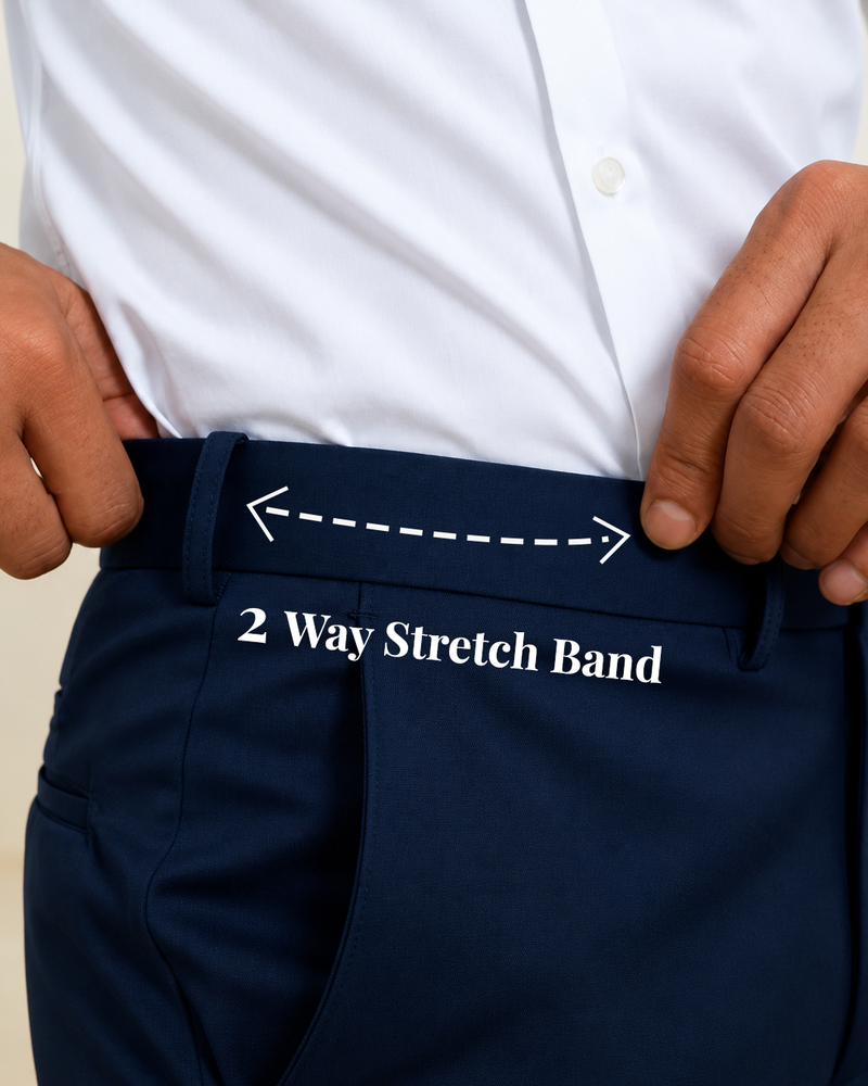 Workflow Pants - Blakish Blue (2 Way Stretch Band)