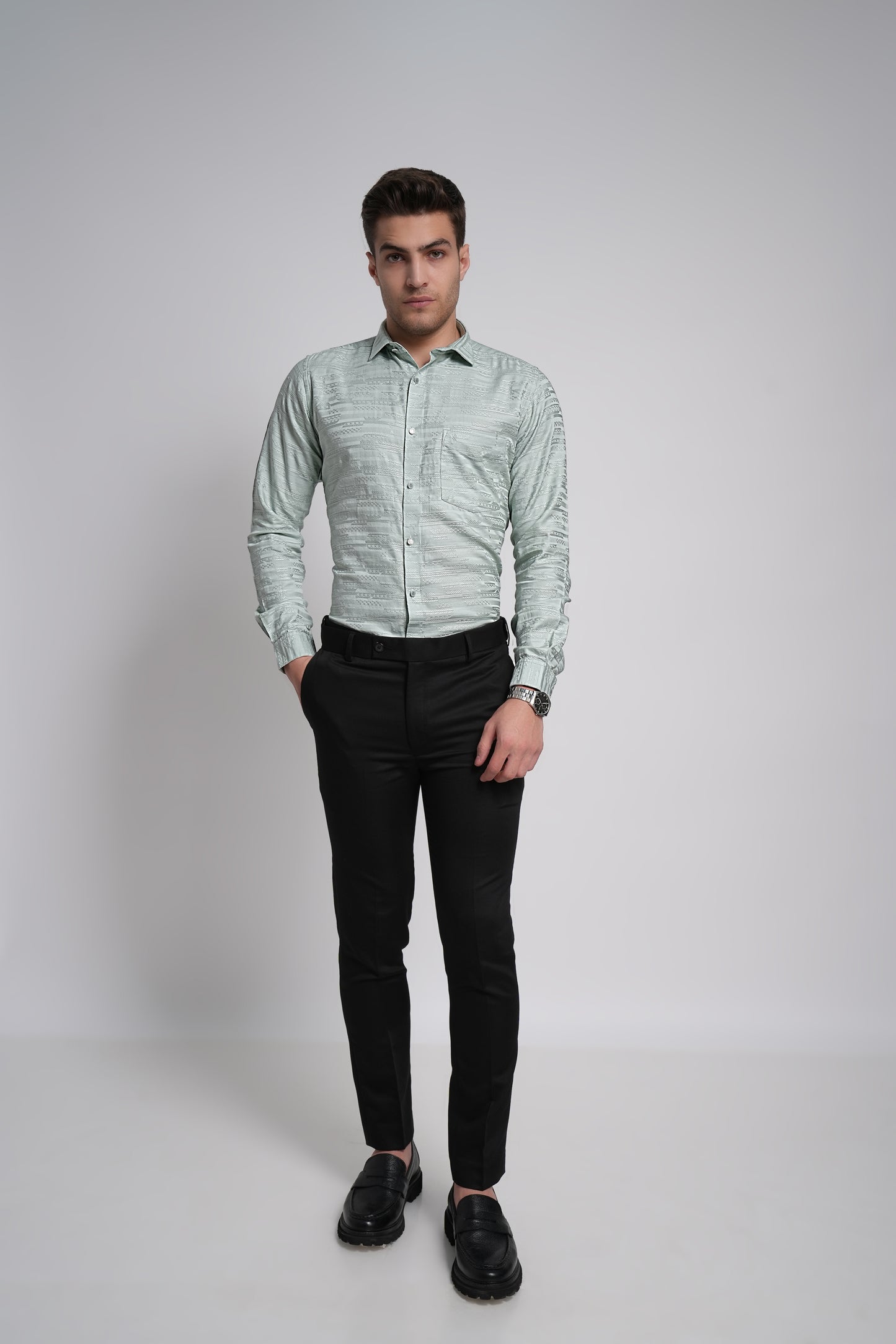 Pastel Workflow Cotton Solid Shirt - 8363