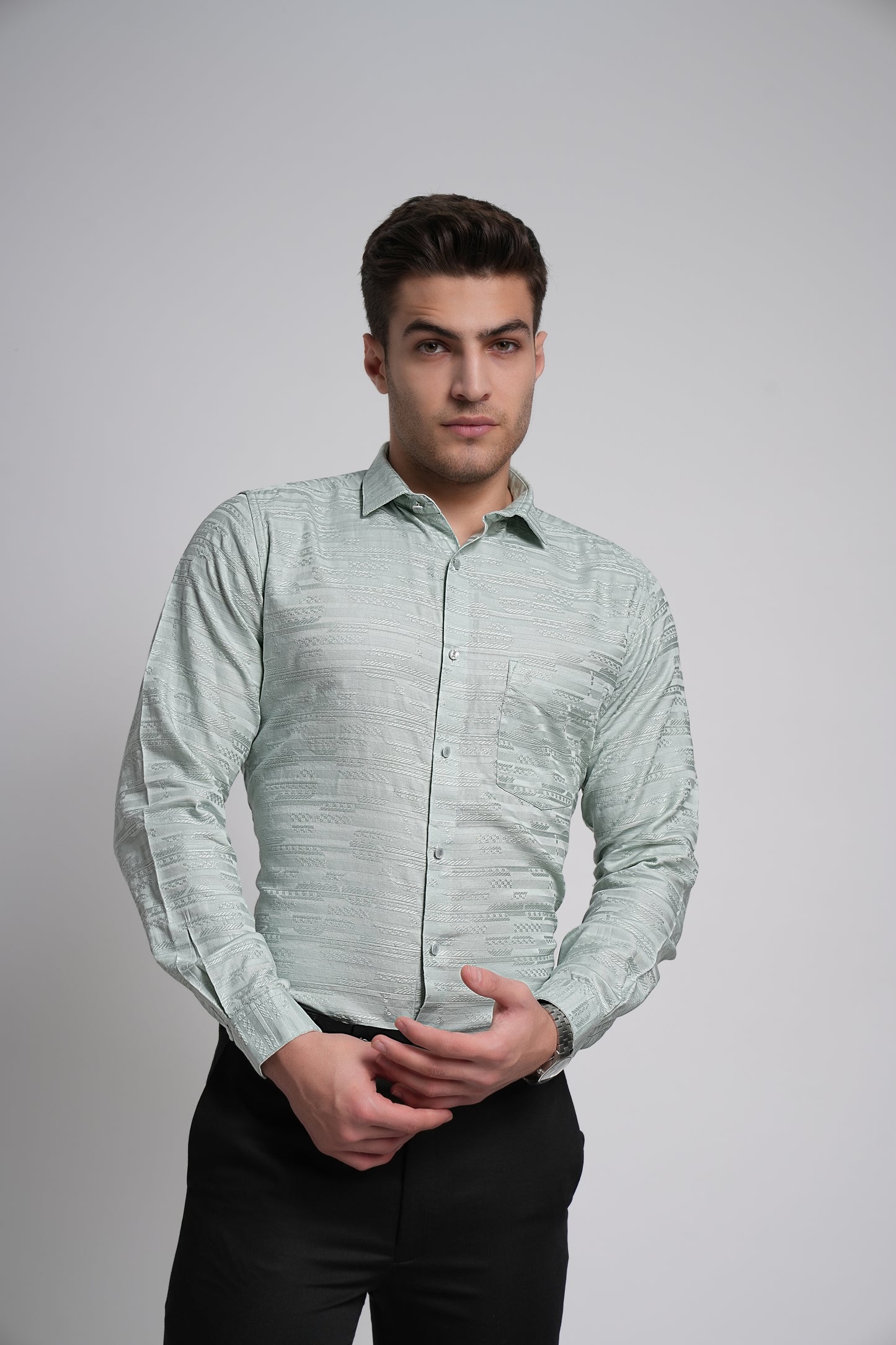Pastel Workflow Cotton Solid Shirt - 8363