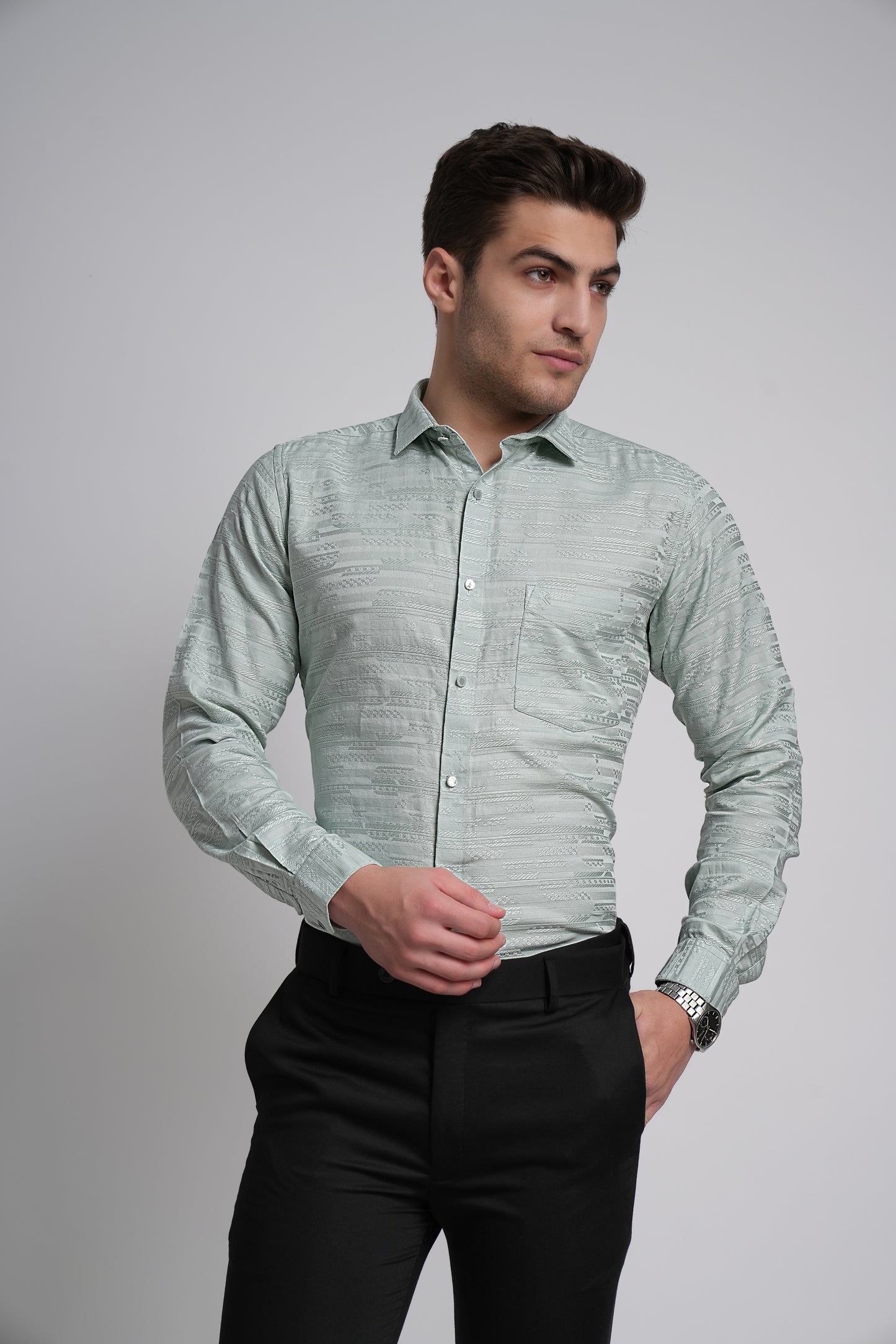 Pastel Workflow Cotton Solid Shirt - 8363