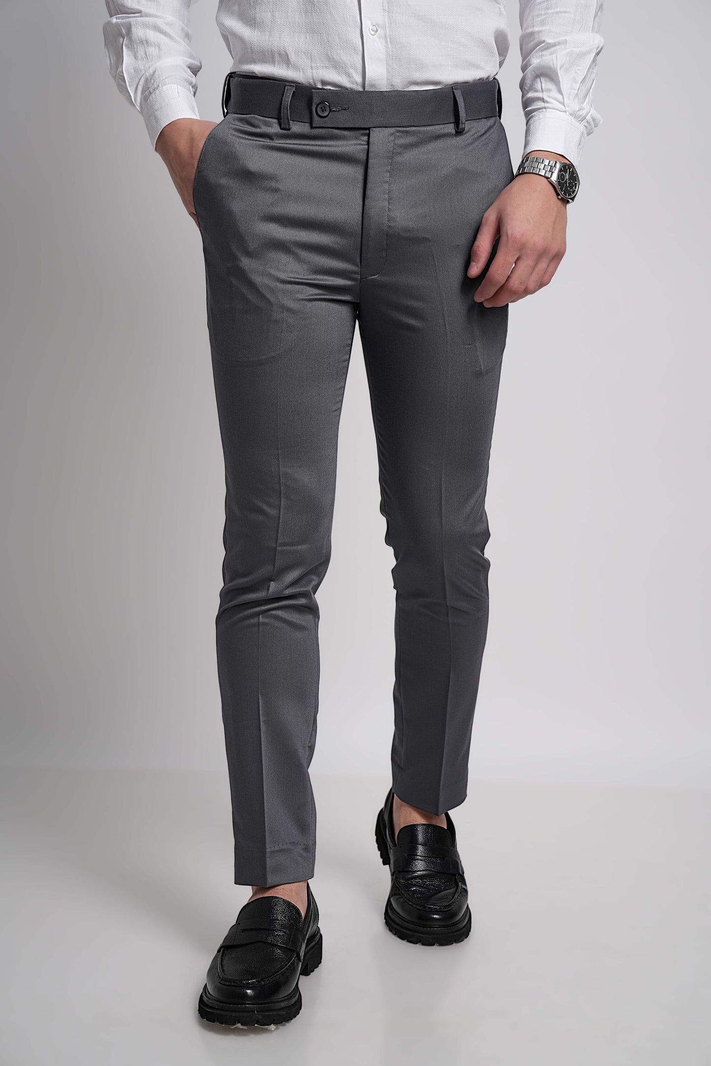 Elegant Men's Signature Cotton Formal Trousers – Tailored Fit & All-Day Comfort