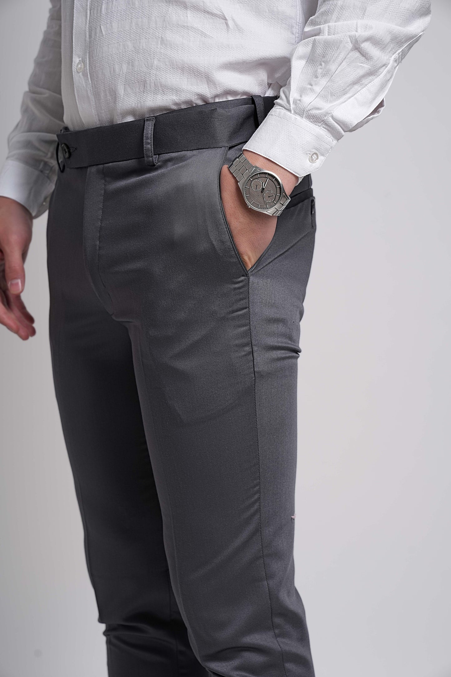 Elegant Men's Signature Cotton Formal Trousers – Tailored Fit & All-Day Comfort