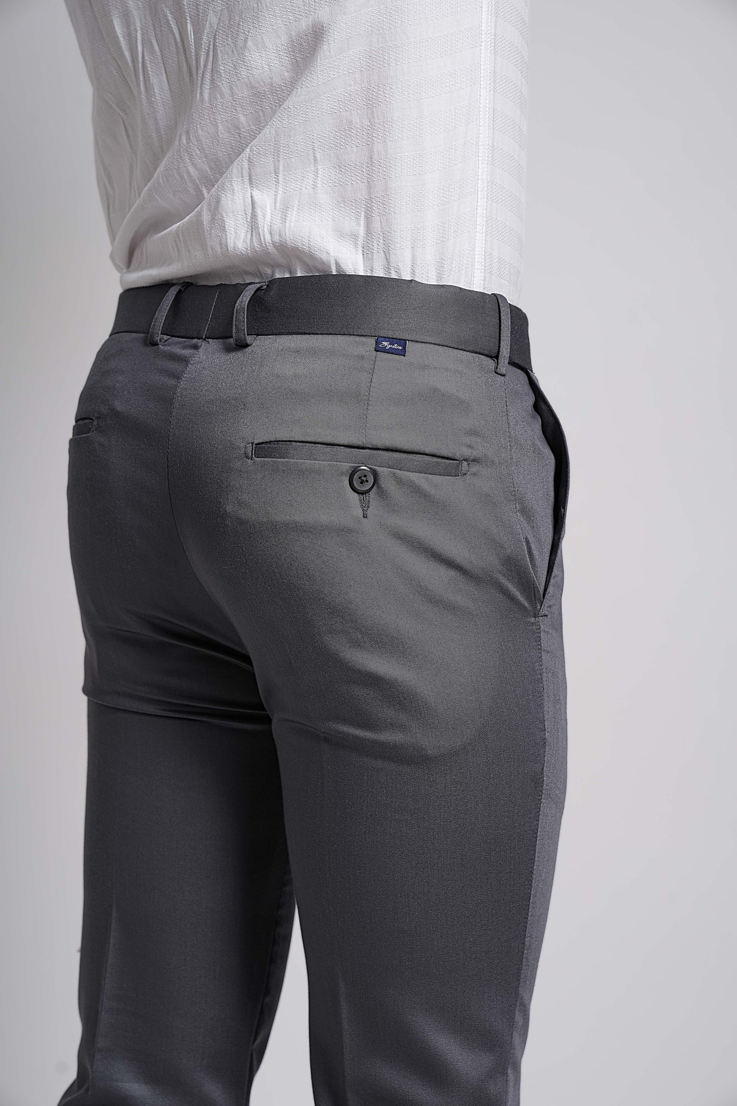 Elegant Men's Signature Cotton Formal Trousers – Tailored Fit & All-Day Comfort