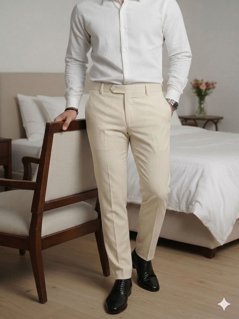 Move Ease Flexi Trousers - White Caramel