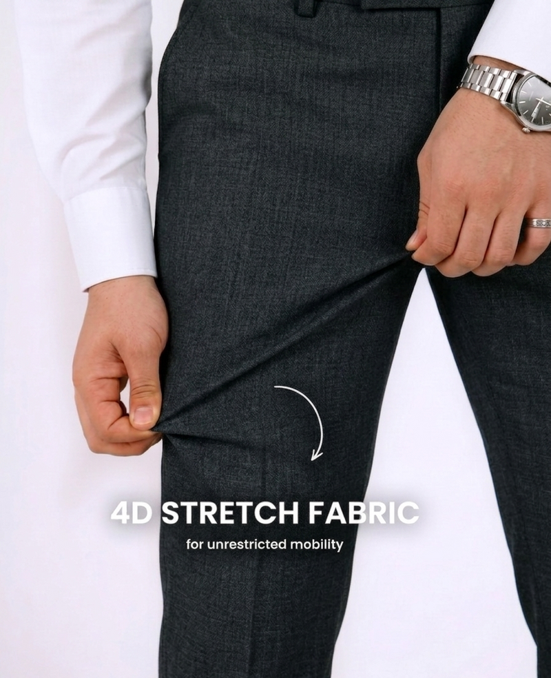 Move Ease Flexi Trousers - Carbon Blue