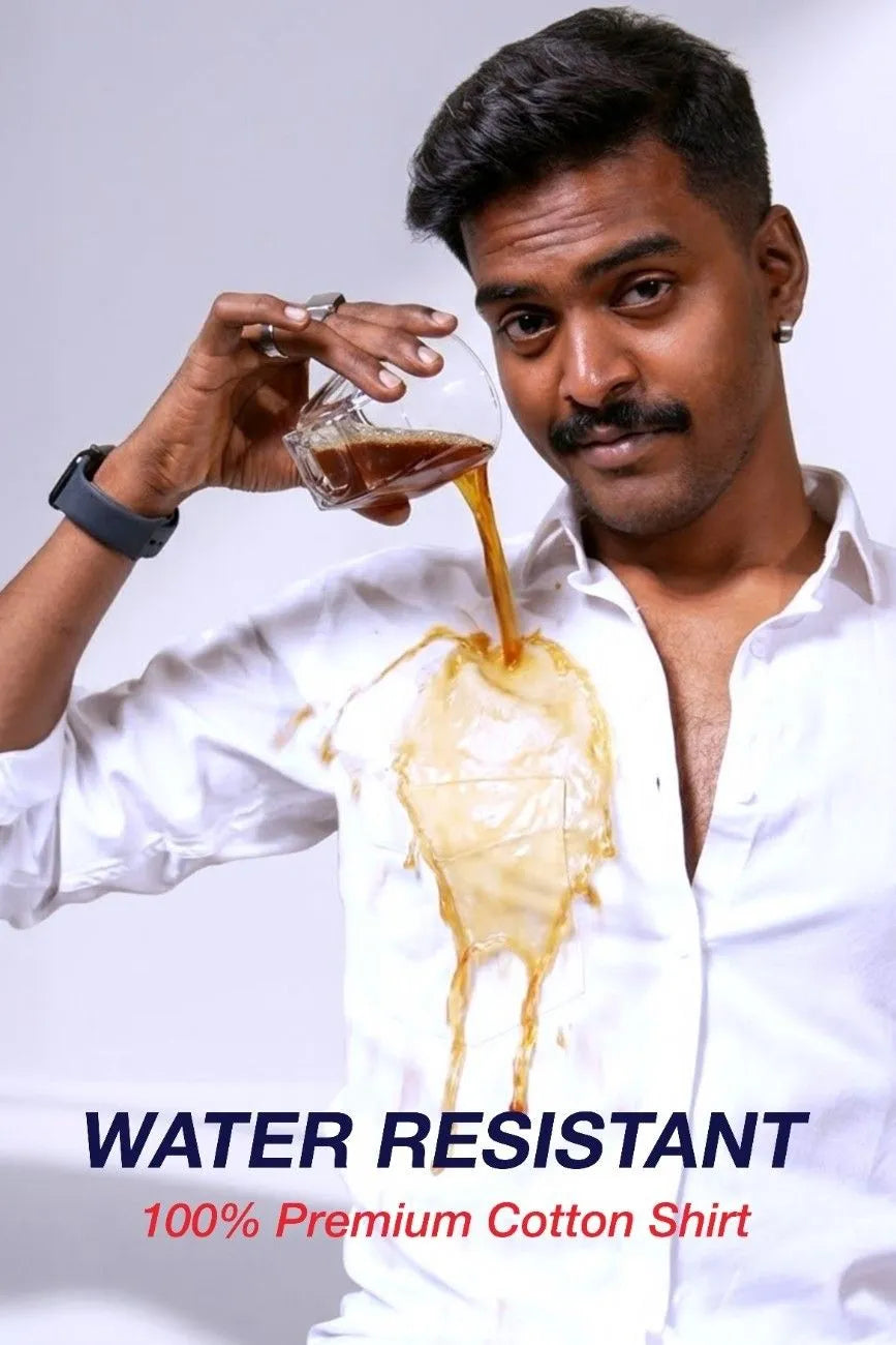 White Workflow Water Resistant Solid Shirt