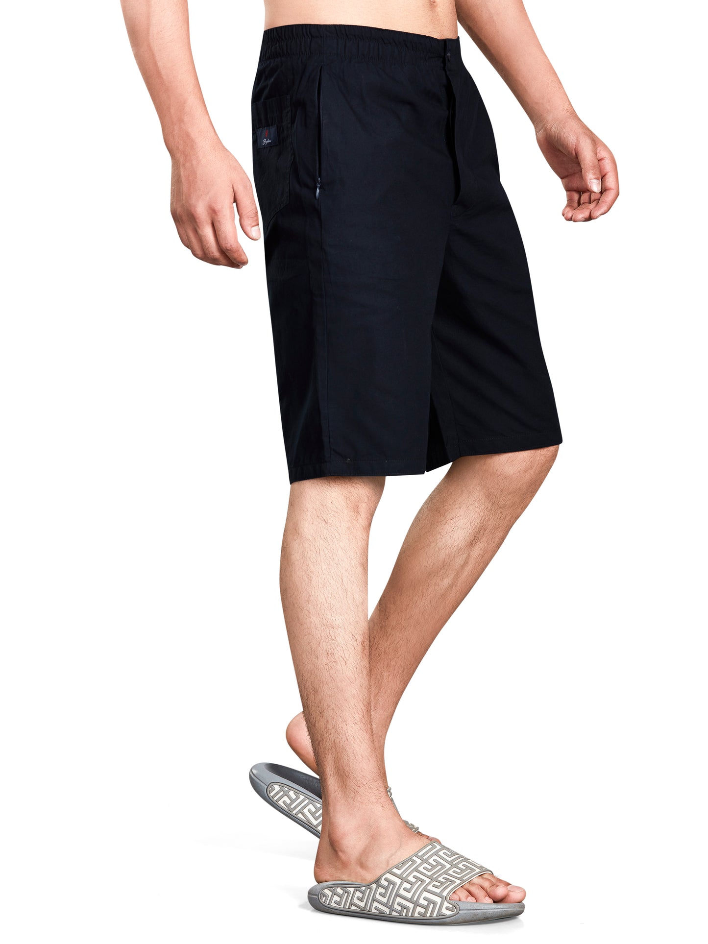 Dark Blue 3/4th Shorts For Him