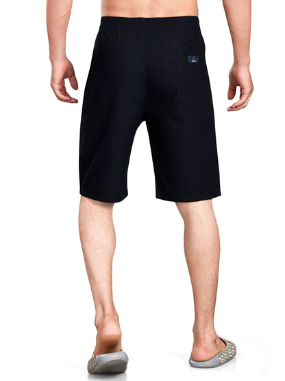 Dark Blue 3/4th Shorts For Him