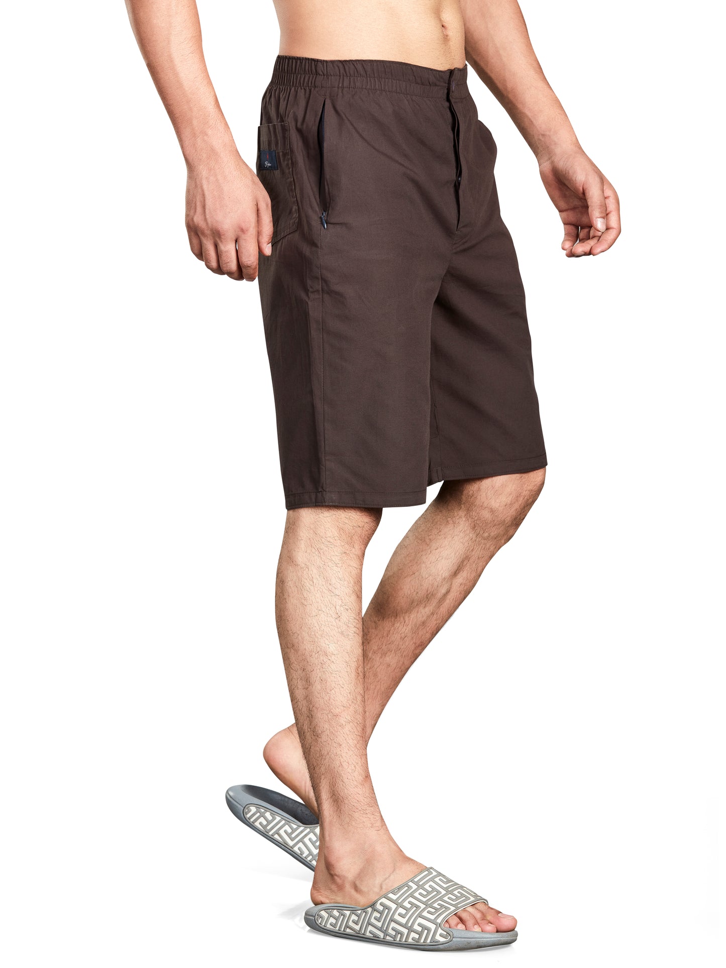 Brown 3/4th Shorts For Men