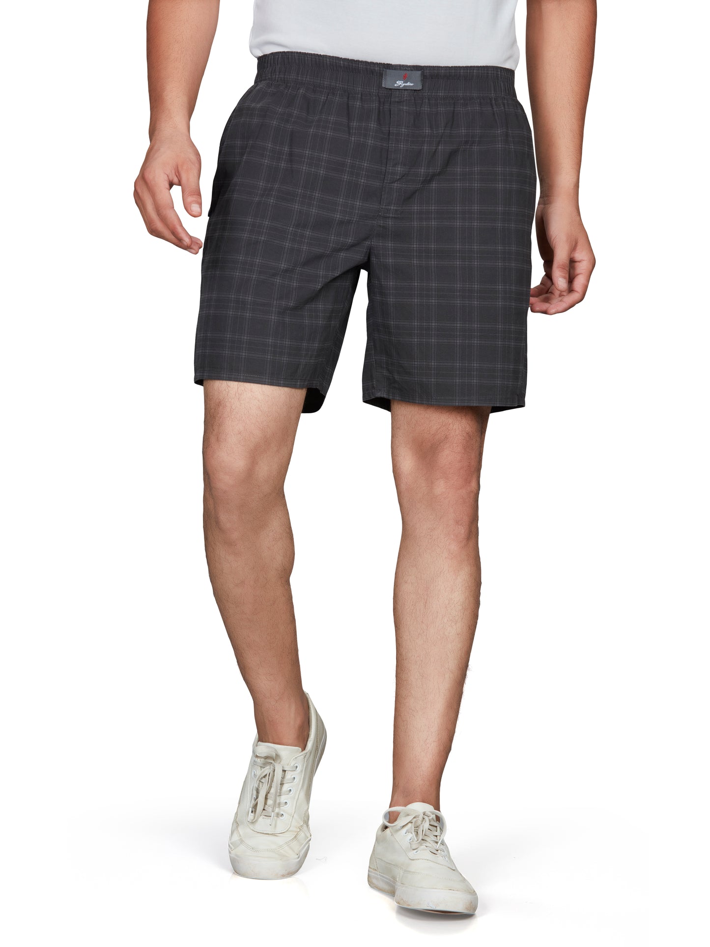 Box Checked Shorts for Men