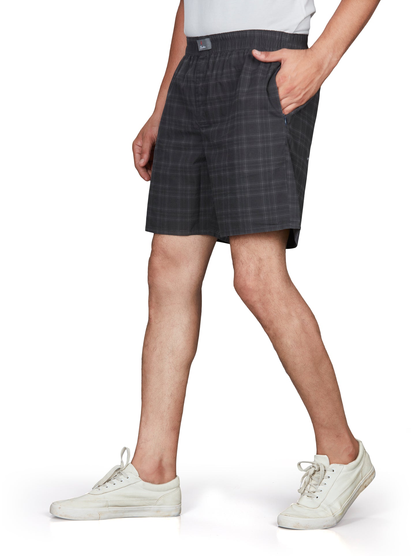 Box Checked Shorts for Men