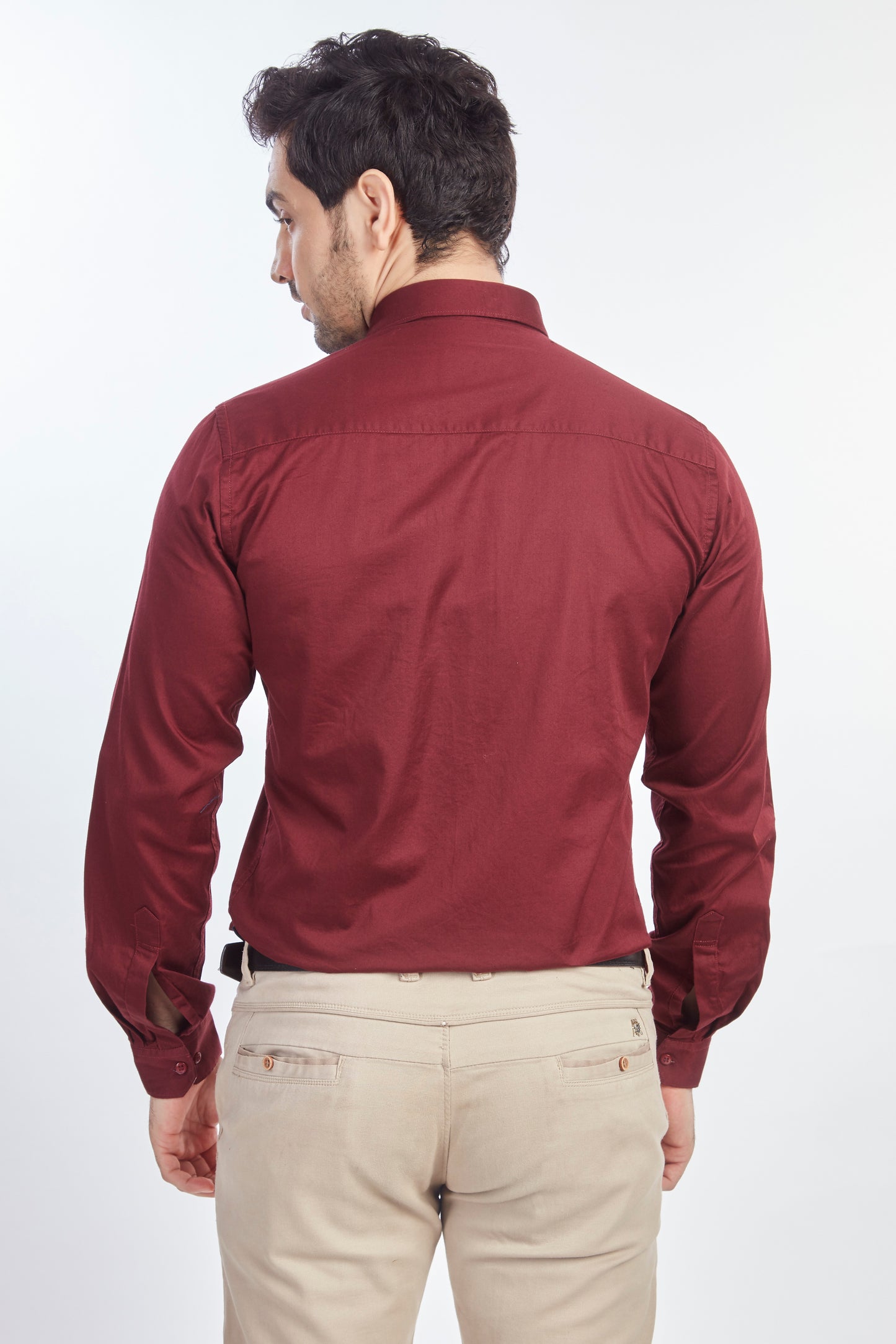 Maroon Satin Shirt