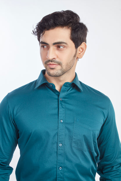 Green Satin Shirt