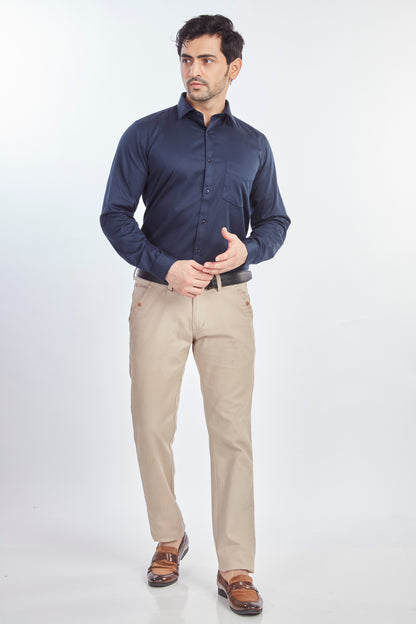 Navy Blue Satin shirt