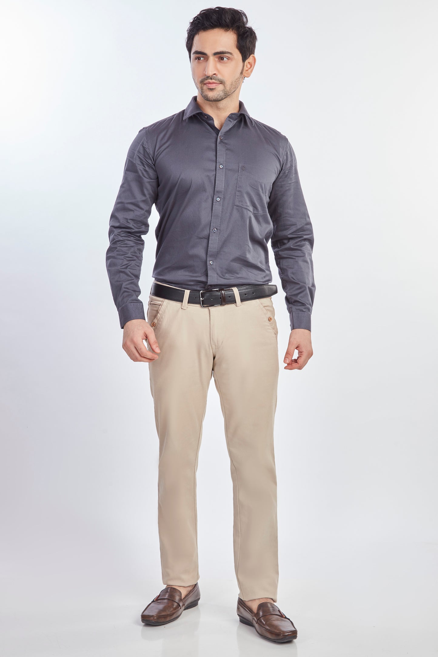 Light Grey Satin Shirt