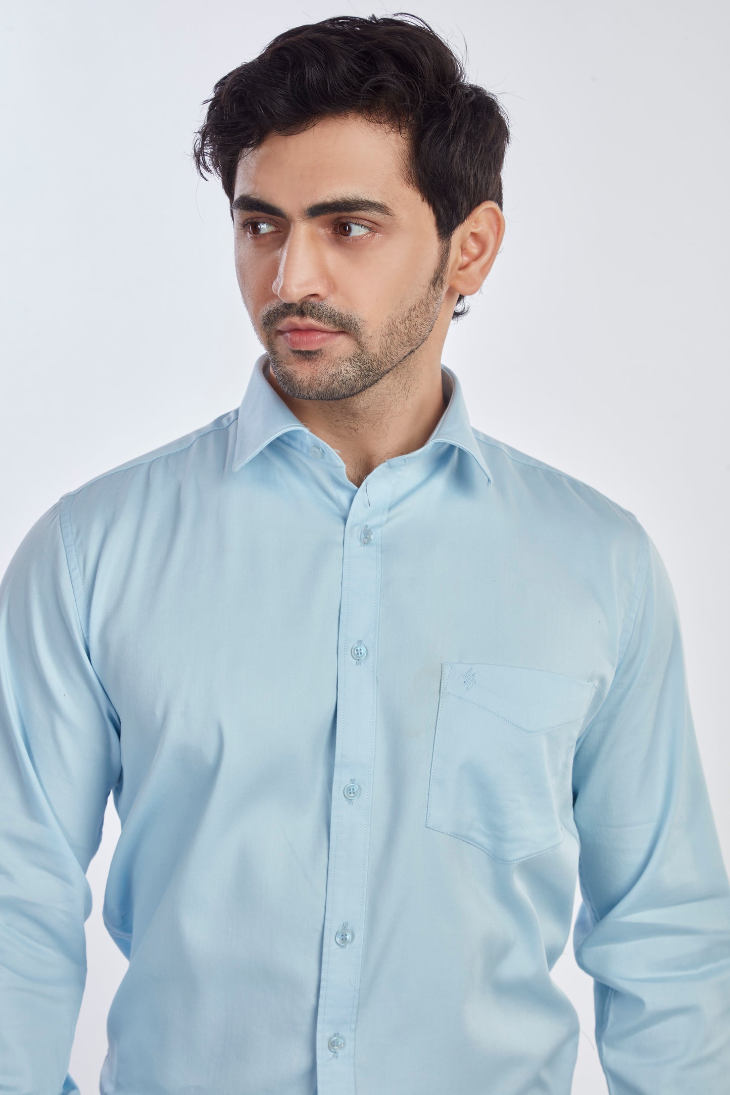 Sky blue Satin Shirt