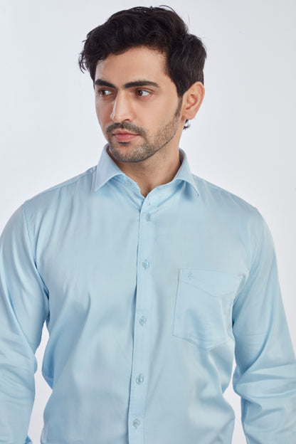 Sky blue Satin Shirt