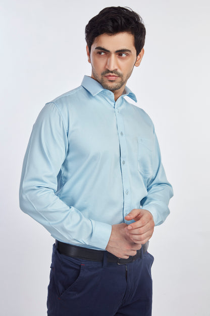 Sky blue Satin Shirt