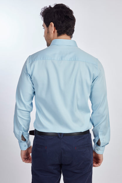 Sky blue Satin Shirt