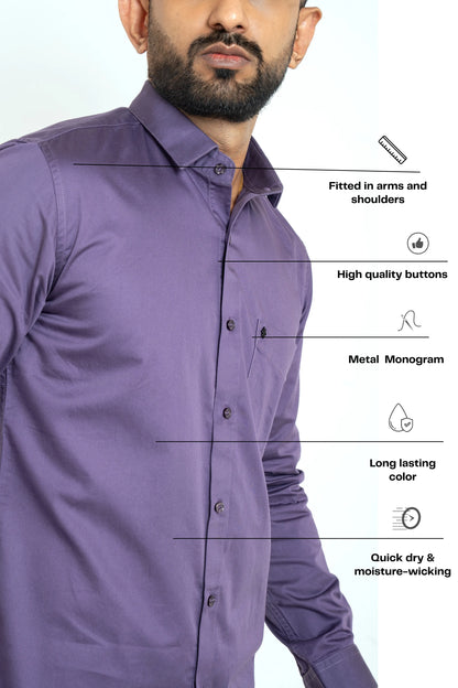 Workflow Cotton Satin Solid Shirt