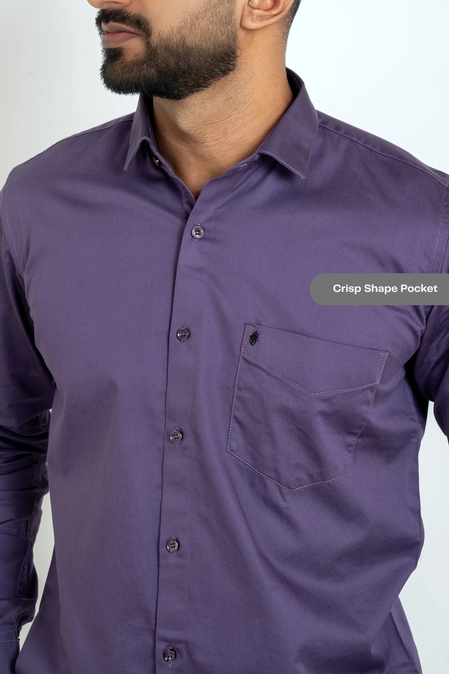 Workflow Cotton Satin Solid Shirt