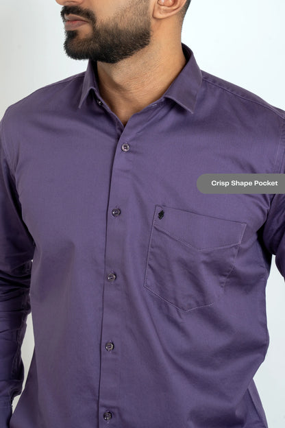 Workflow Cotton Satin Solid Shirt