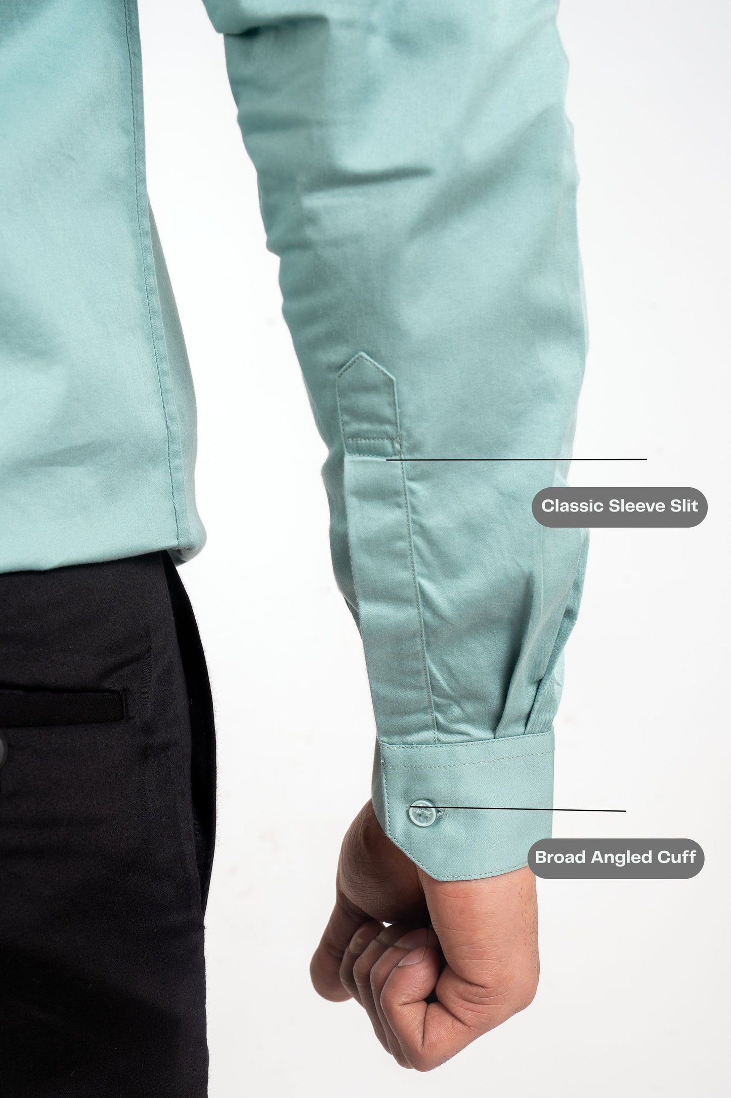 Ocean Wave Workflow Cotton Satin Solid Shirt