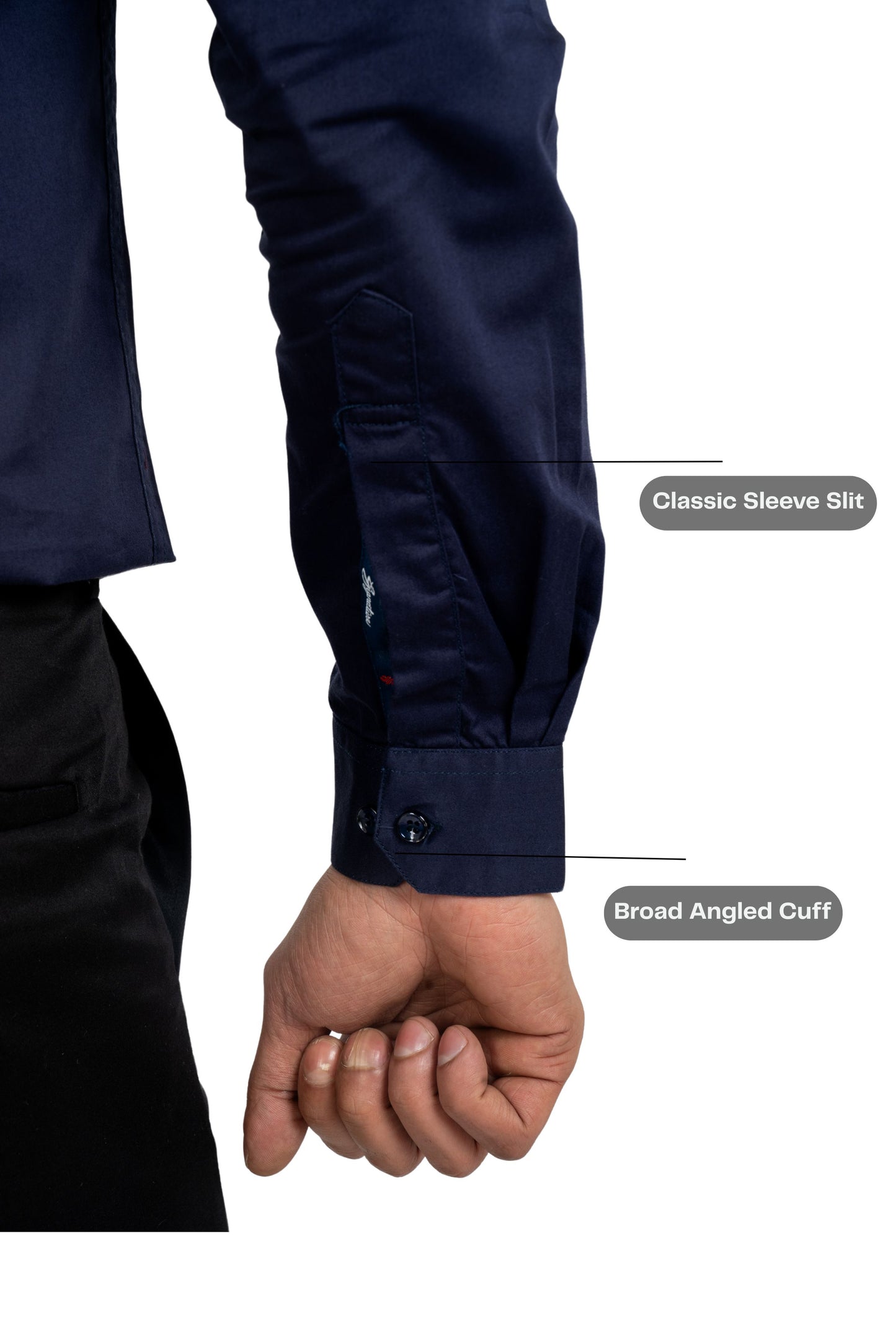 Pageant Blue Workflow Cotton Satin Solid Shirt