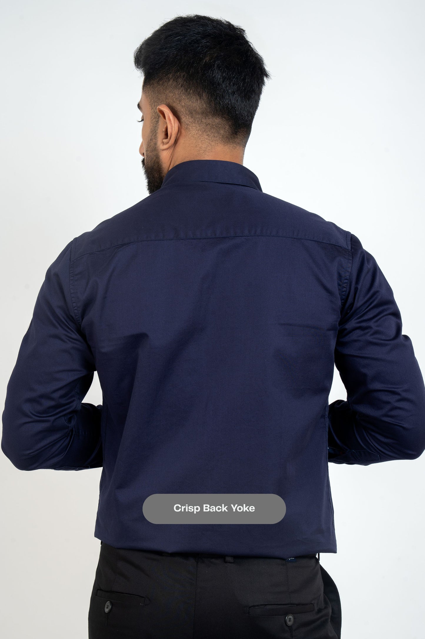 Pageant Blue Workflow Cotton Satin Solid Shirt