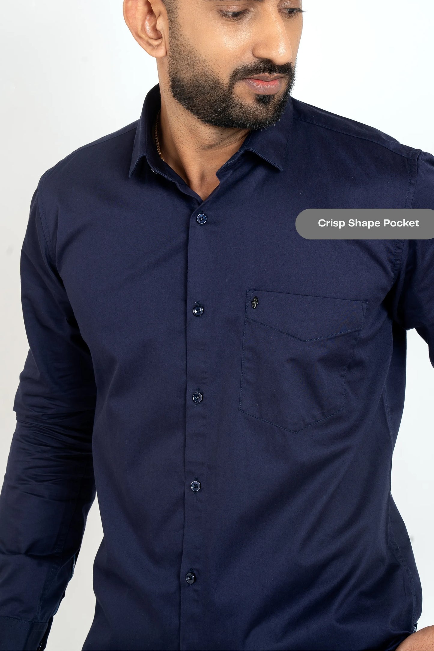 Workflow Cotton Satin Solid Shirt