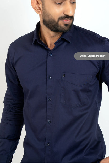 Workflow Cotton Satin Solid Shirt