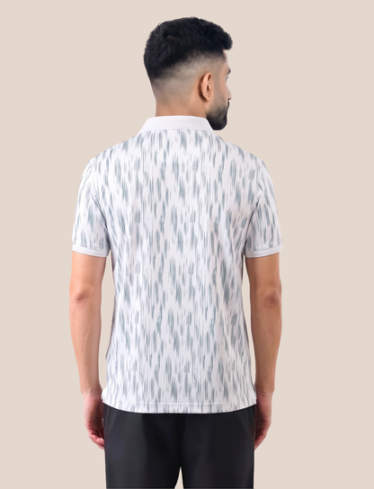 Signature Men's Abstract Brushstroke Printed 4-Way Stretch T-Shirt