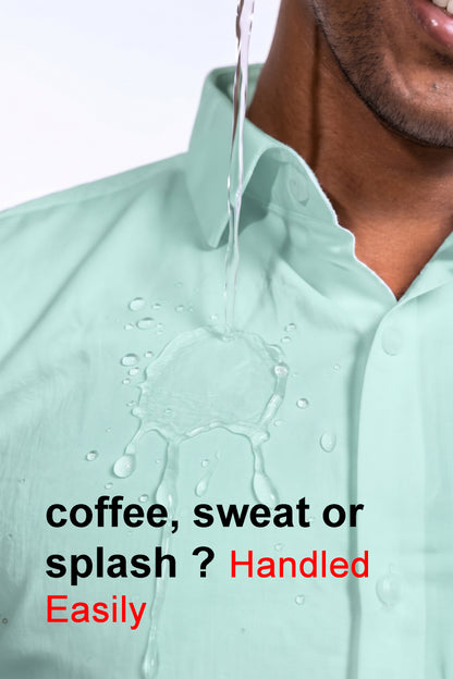 Workflow Water Resistant Solid Shirt - Ice green