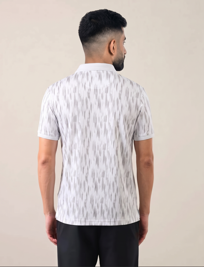 Signature Men's Abstract Brushstroke Printed 4-Way Stretch T-Shirt