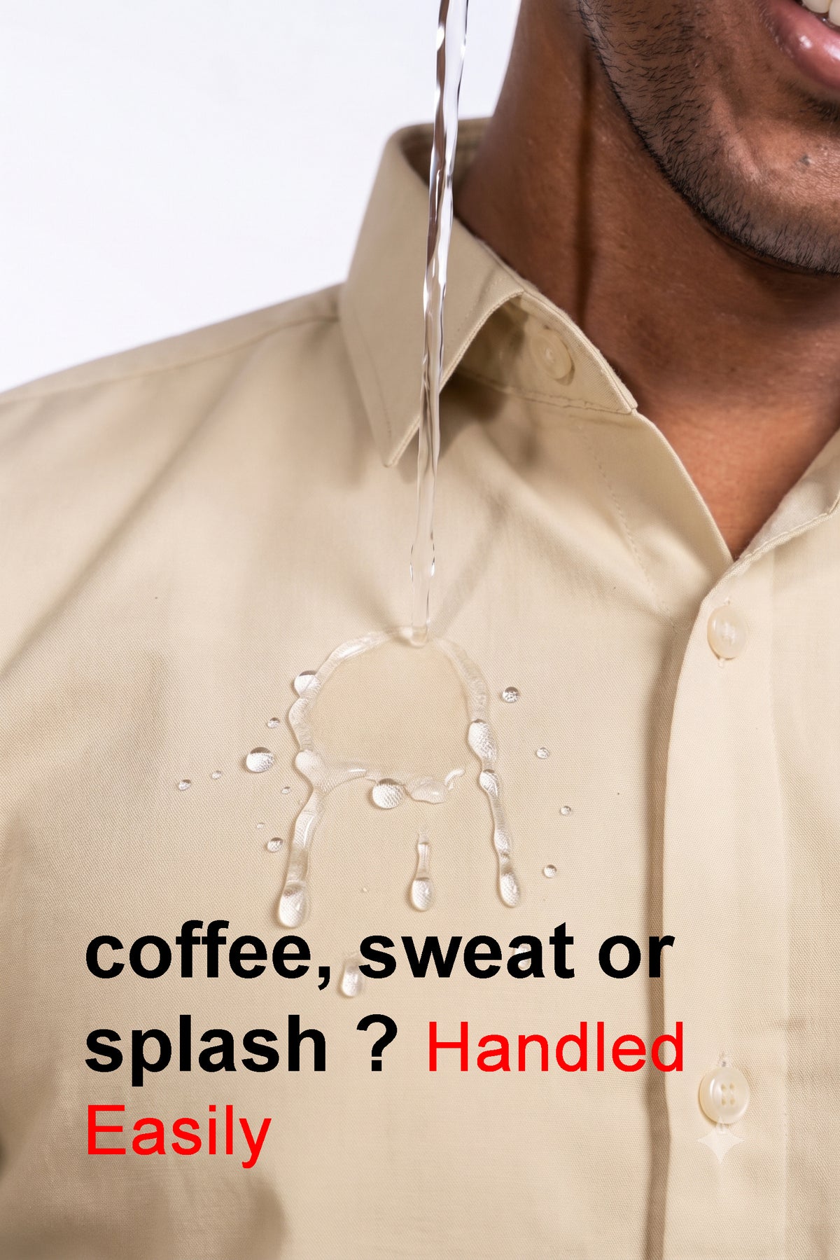 Workflow Water Resistant Solid Shirt - Light Cream