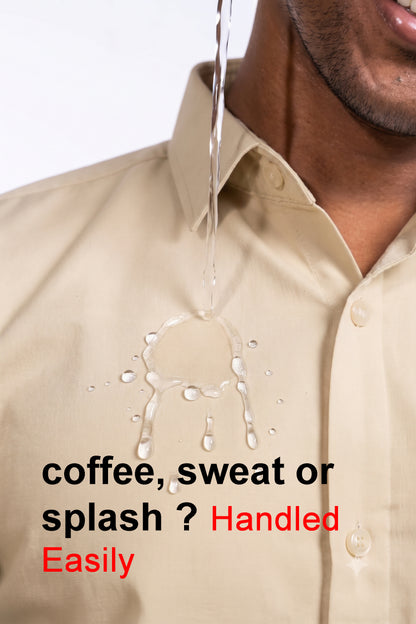 Workflow Water Resistant Solid Shirt - Light Cream