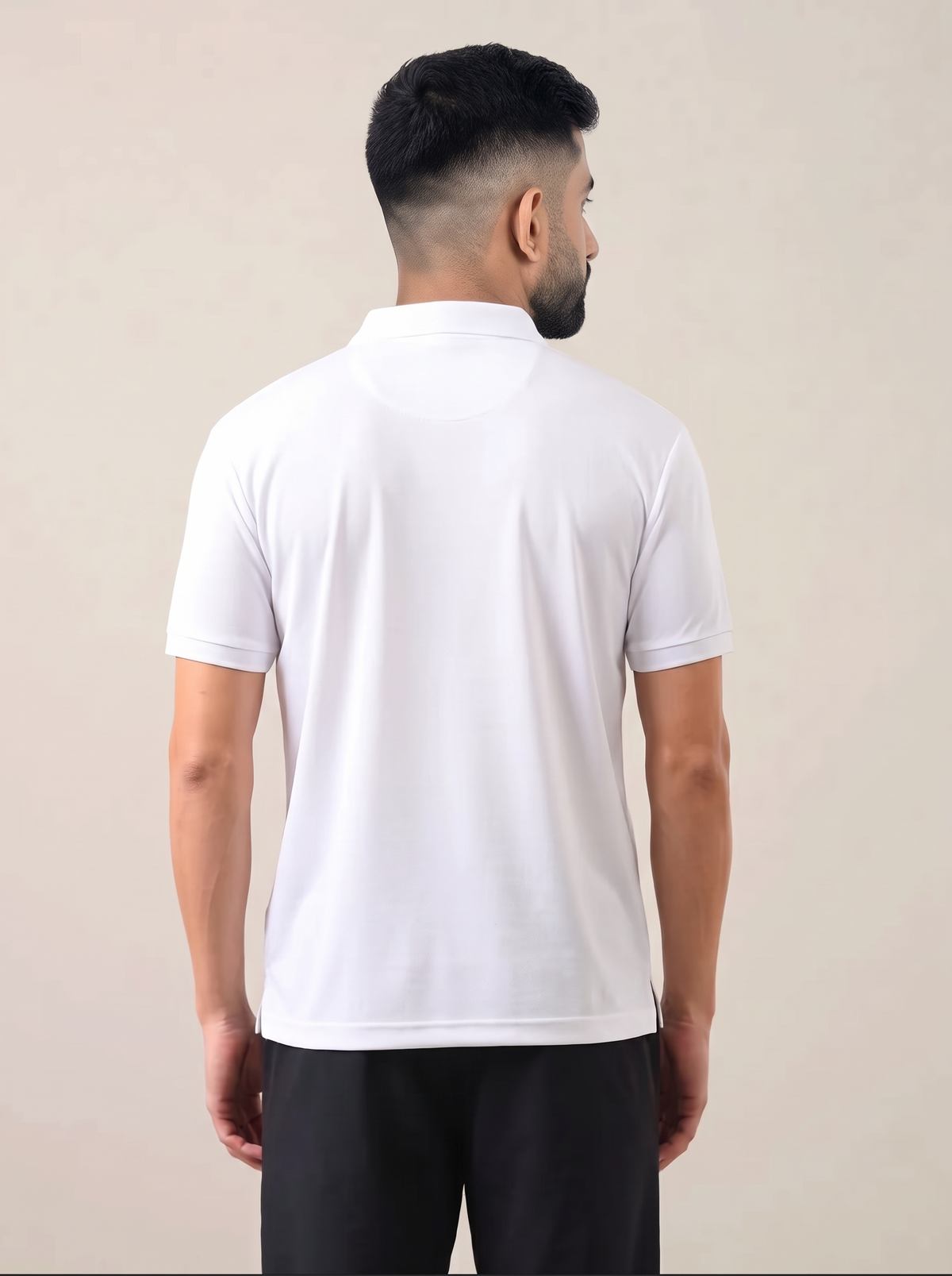 Signature Men's Classic Solid White 4-Way Stretch T-Shirt
