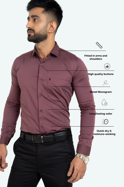 Workflow Cotton Satin Solid Shirt