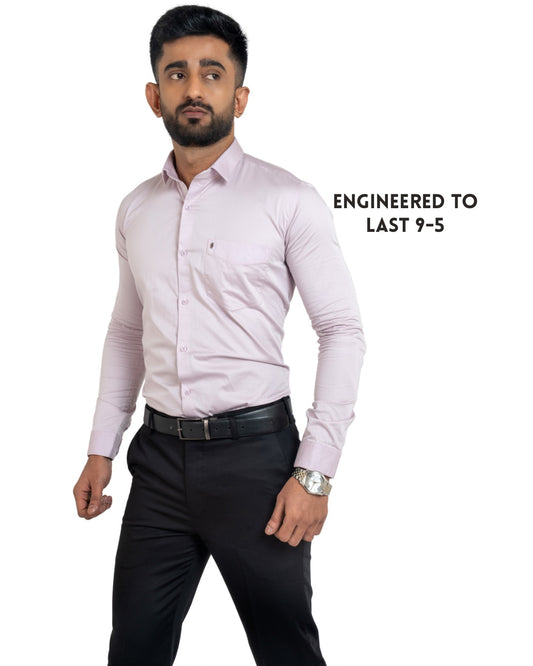 Orchid Ice Workflow Cotton Satin Solid Shirt