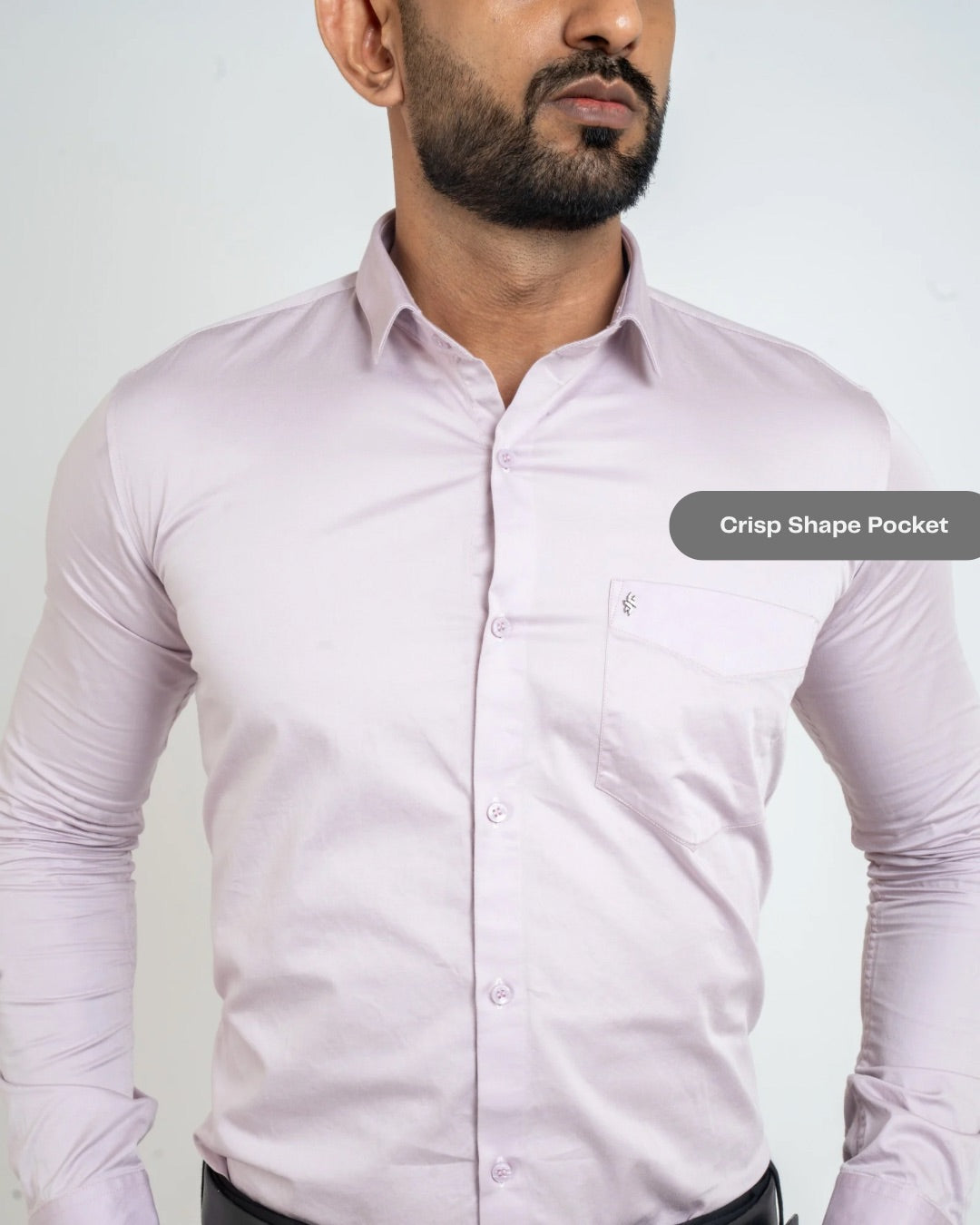 Orchid Ice Workflow Cotton Satin Solid Shirt