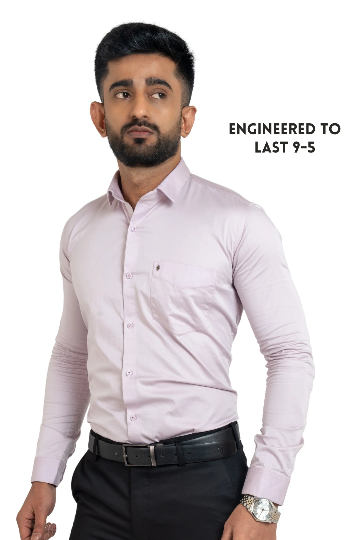 Workflow Cotton Satin Solid Shirt