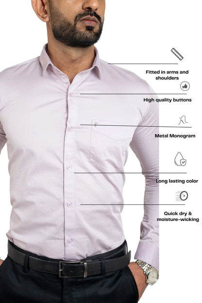 Workflow Cotton Satin Solid Shirt