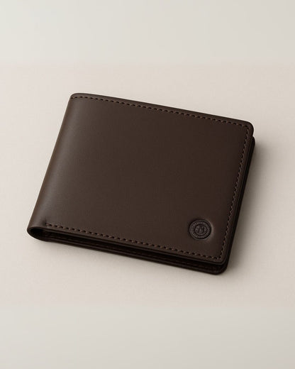 Men Brown Textured Two Fold Wallet