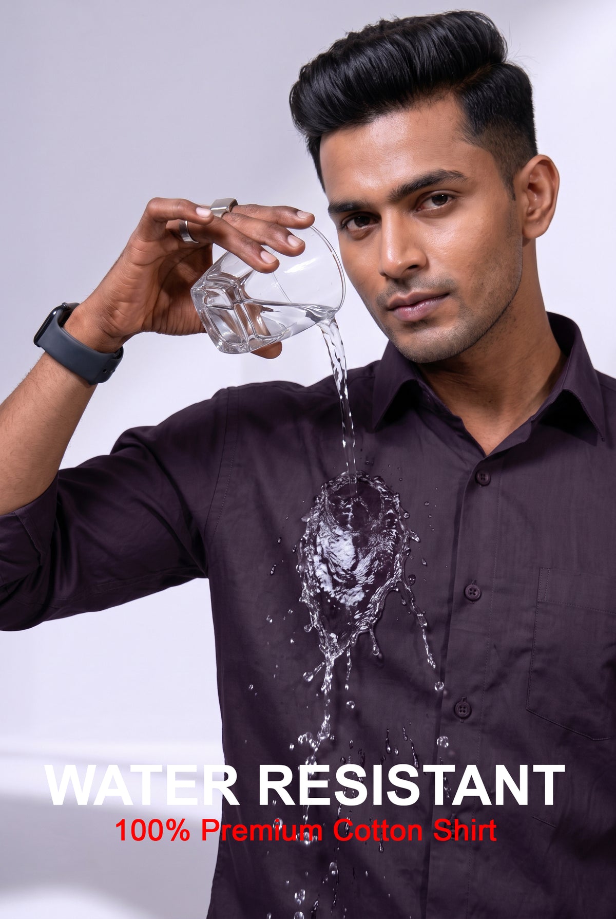 Workflow Water Resistant Solid Shirt - Purple