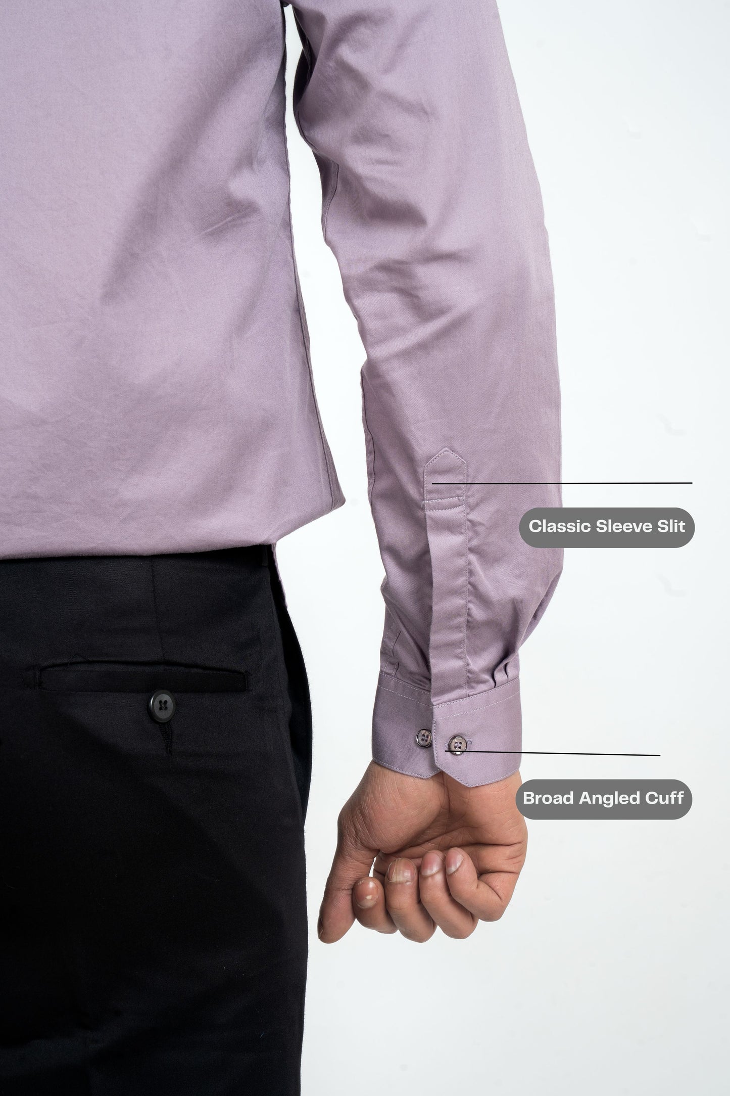 Lavender Herb Workflow Cotton Satin Solid Shirt