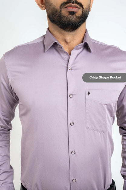 Workflow Cotton Satin Solid Shirt