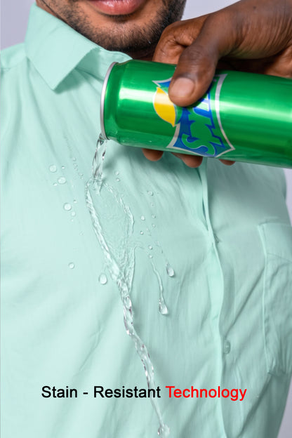 Workflow Water Resistant Solid Shirt - Ice green